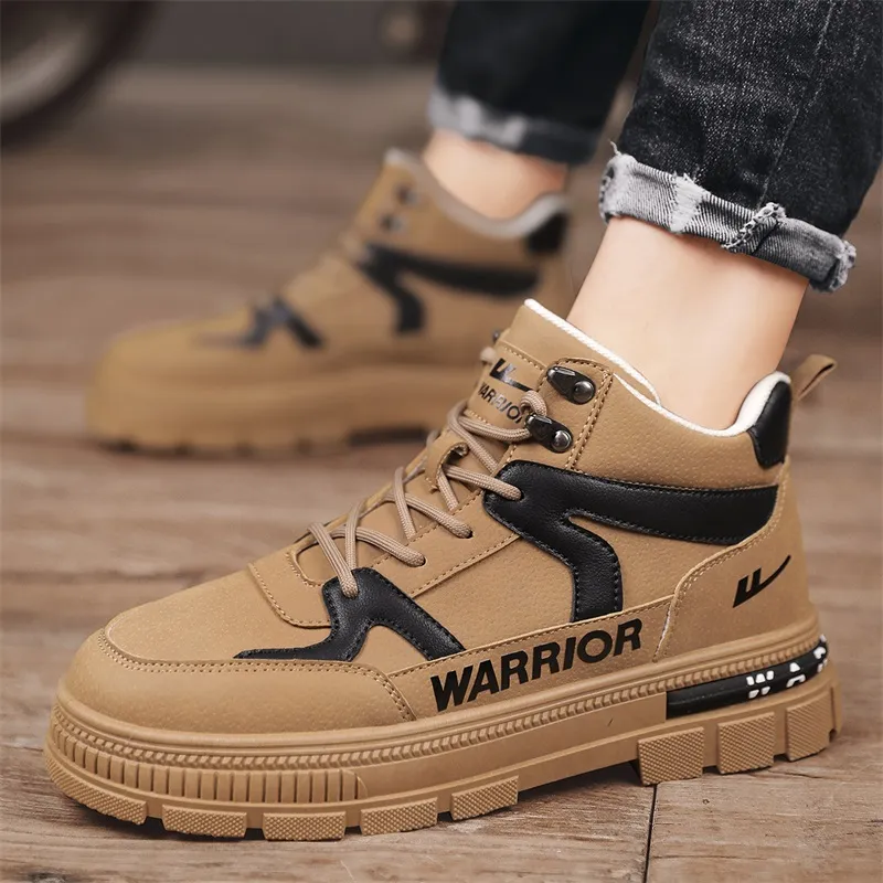 Warrior Work Boots Men's Khaki Black-6