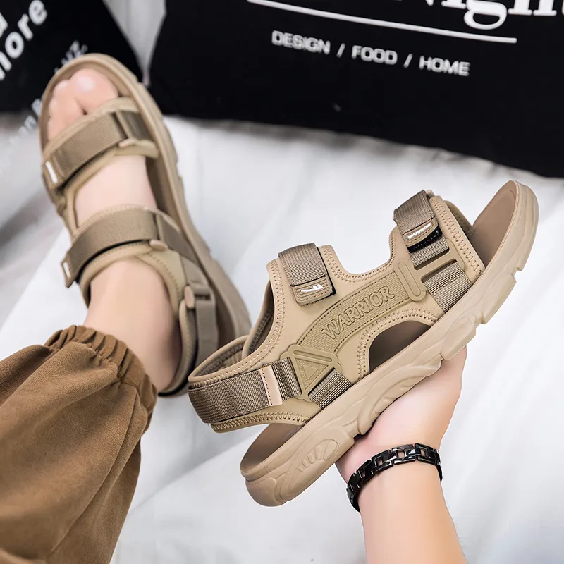 Warrior Casual Chef Shoes Beach Sandals Men's Khaki-2