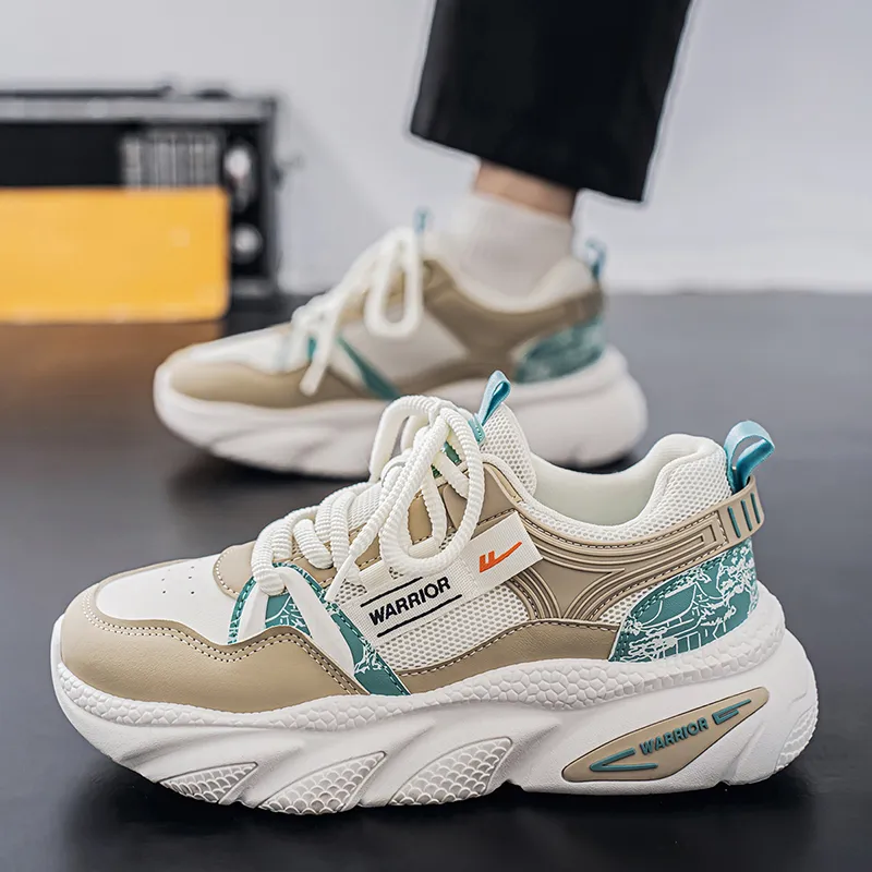 WARRIOR Chunky Sneakers Men Low Top Green-3