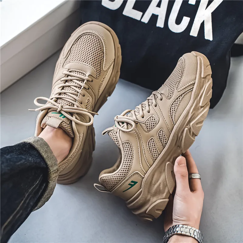 WARRIOR Chunky Sneakers Men Low Top Green-5