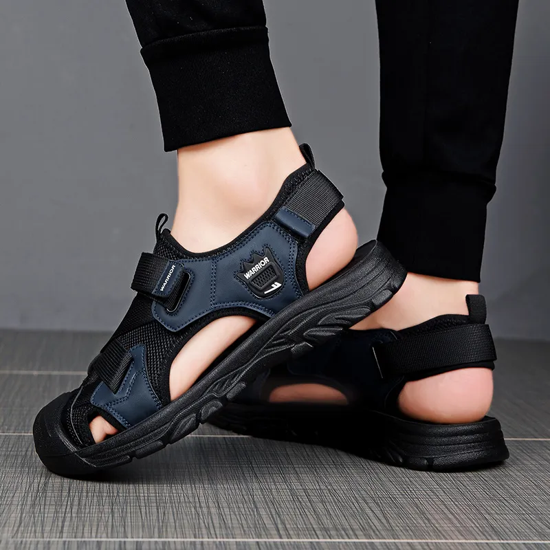 Warrior Casual Chef Shoes Beach Sandals Men's Black Blue-9