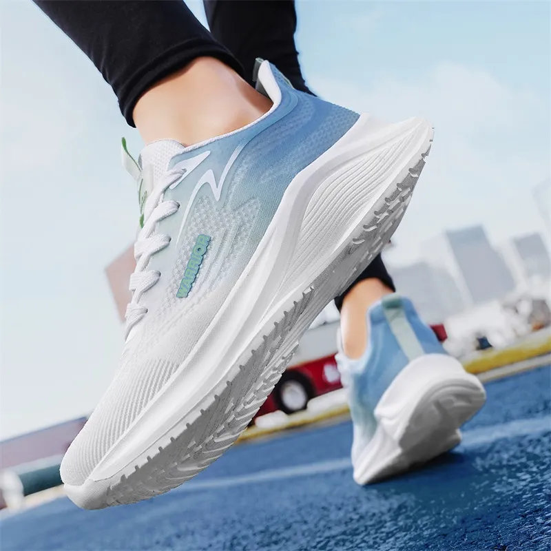 Warrior Slip Resistant, Abrasion Resistant, Lightweight, Rebound Coverage Low Top Long Distance Running Shoes Unisex-25