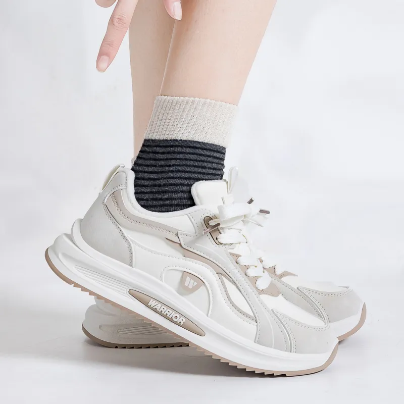 Warrior Slip Resistant, Abrasion Resistant, Thermal Low Top Casual Shoes Women's White Gray Khaki-6