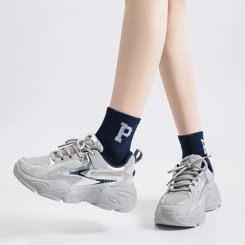 Warrior Wear resistant, Lightweight, Breathable, And Non slip. Low Top Chunky Sneakers Women's-5