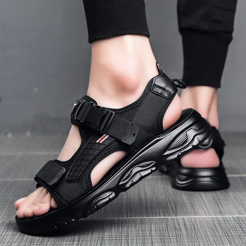 Warrior Casual Chef Shoes Beach Sandals Men's Black-4