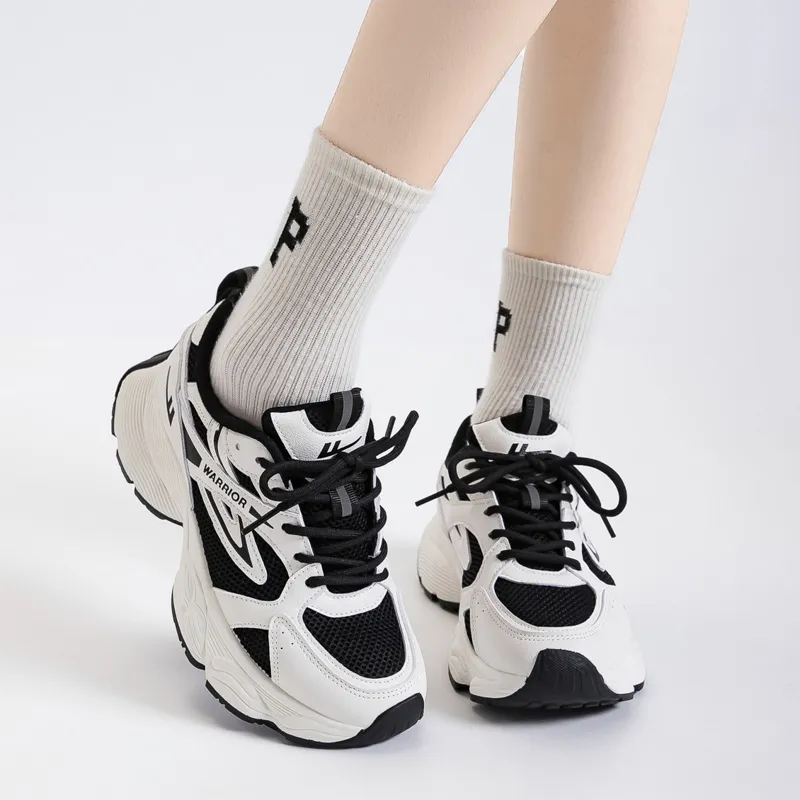 Warrior Wear resistant, Lightweight, Breathable, And Non slip. Low Top Chunky Sneakers Women's-3