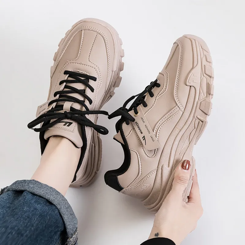 Warrior Slip Resistant, Abrasion Resistant, Lightweight, Height Increasing Coverage Low Top Chunky Sneakers Women's-8