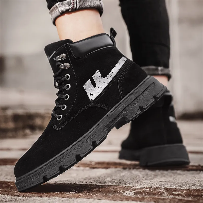 Warrior Short Mid Calf Martin Boot Men's Black-7