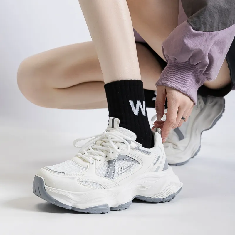 Warrior Cushioning Slip Resistant Breathable Support Height Increasing Low Top Chunky Sneakers Women's-2