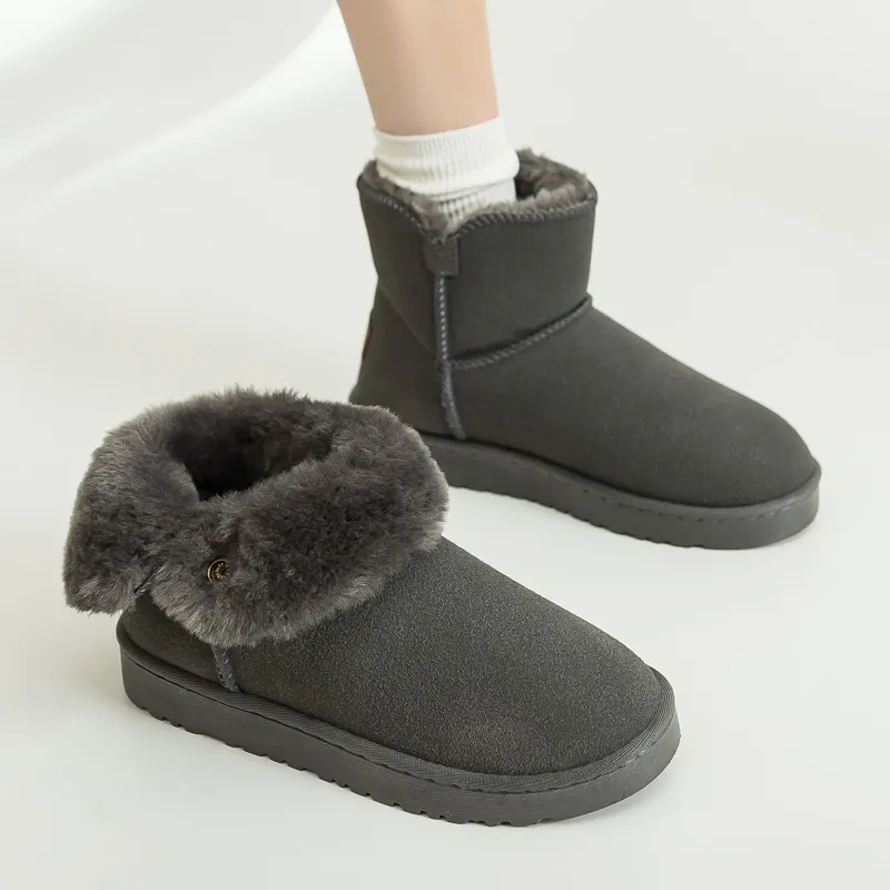 Warrior Thermal Slip Resistant Coverage Short Snow Boots Women's Gray-2