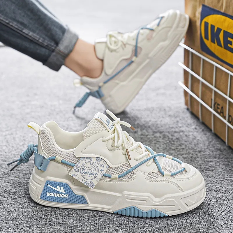 WARRIOR Skateboard Shoes Unisex Low Top Blue-9