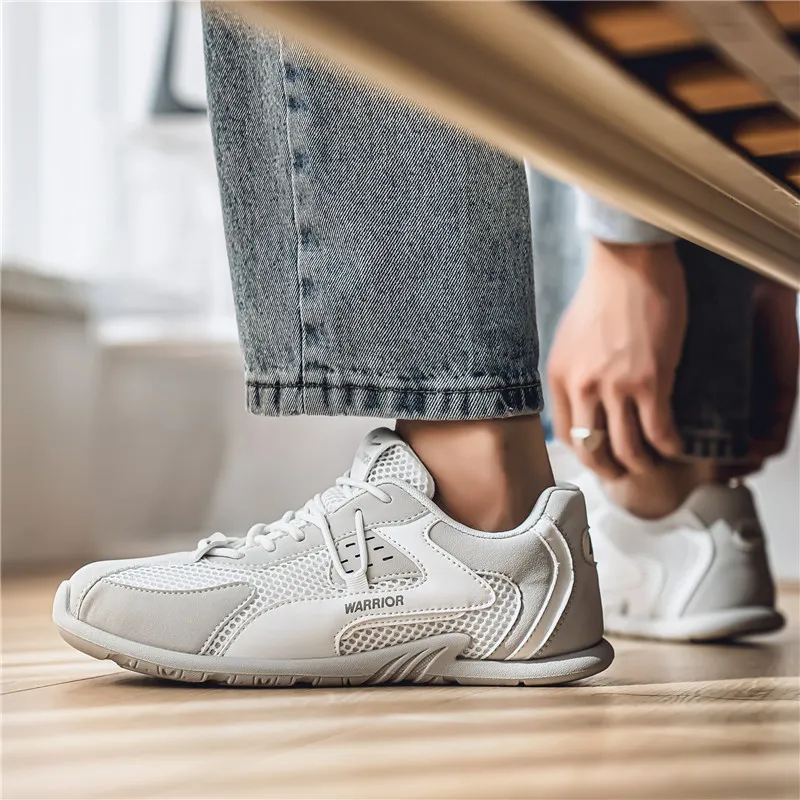 Warrior Slip Resistant, Abrasion Resistant, Breathable Low Top Casual Shoes Men's Beige Light Gray-7