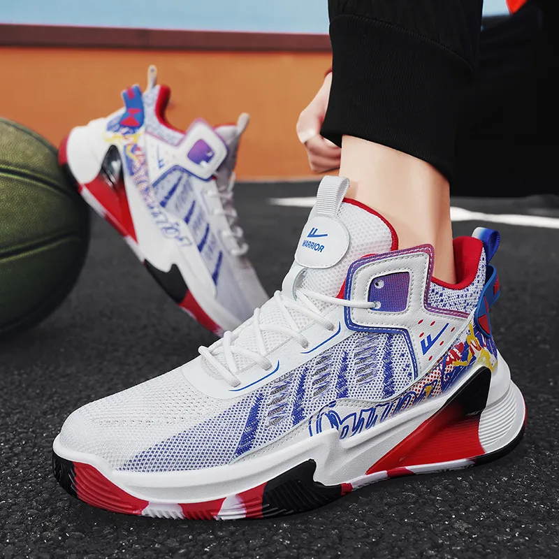 WARRIOR Basketball Shoes Men Low Top Blue-9