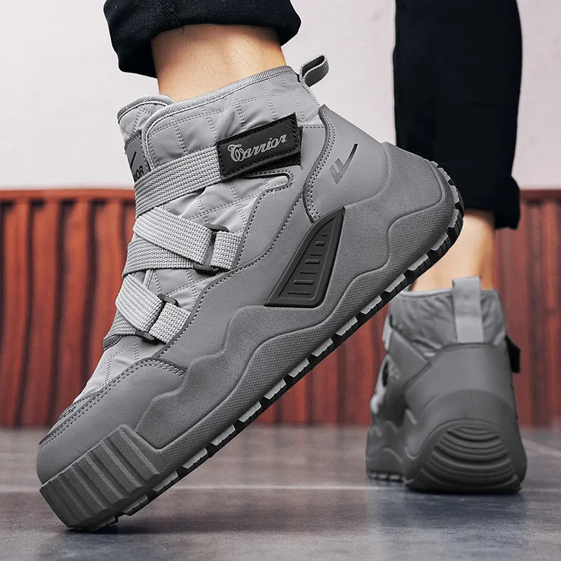 Warrior Thermal Abrasion Resistant Short Snow Boots Men's Gray-6