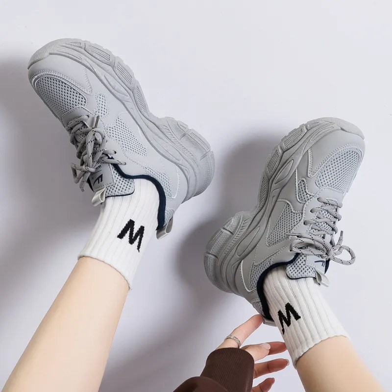 Warrior Shock Absorbers Slip Resistant, Abrasion Resistant, Breathable Low Top Chunky Sneakers Women's-3