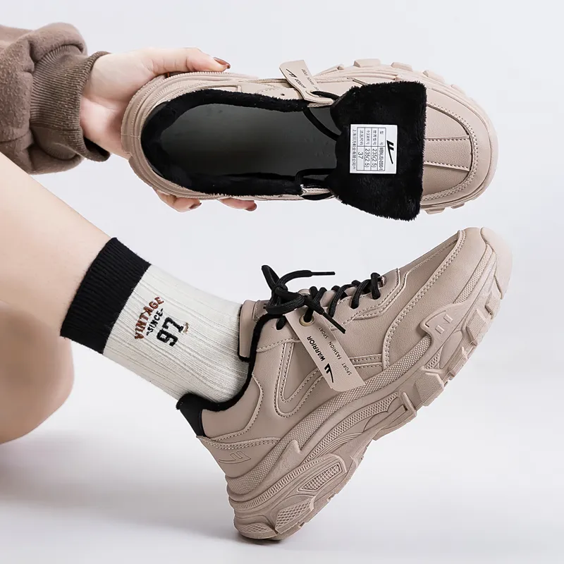 Warrior Slip Resistant, Abrasion Resistant, Lightweight, Height Increasing Coverage Low Top Chunky Sneakers Women's-32