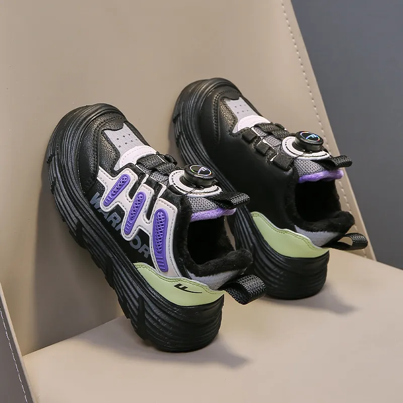 Warrior Slip Resistant, Abrasion Resistant, Thermal Low Top Kids Lifestyle Shoes Black Gray Light Green Kids'-5