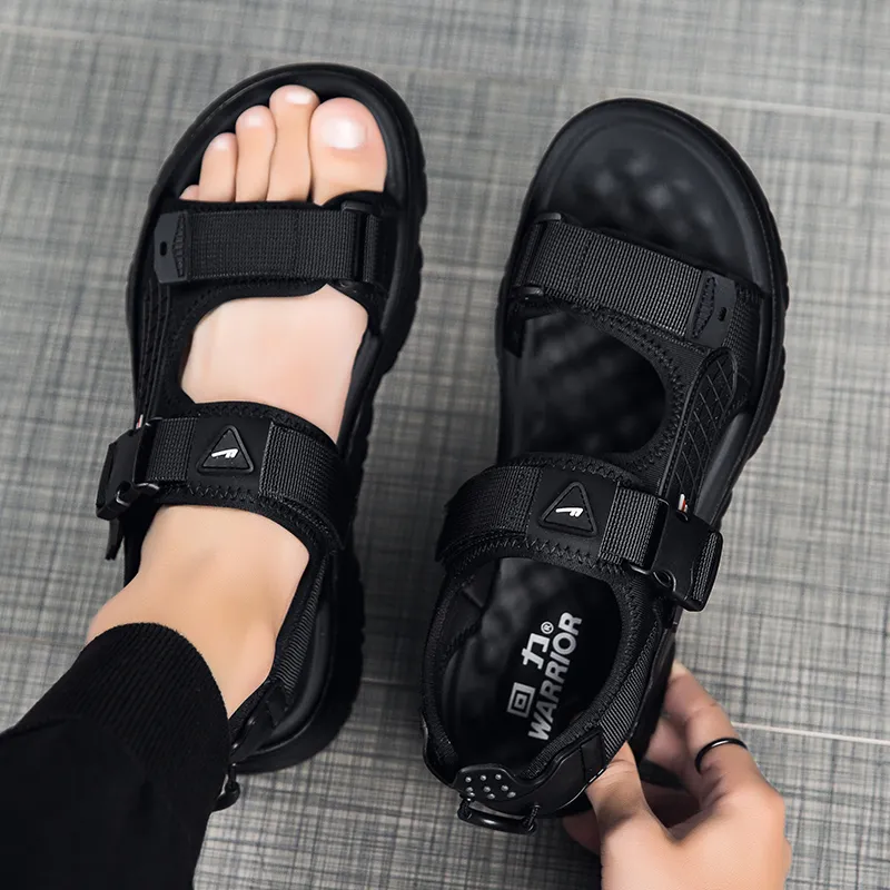 Warrior Casual Chef Shoes Beach Sandals Men's Black-6