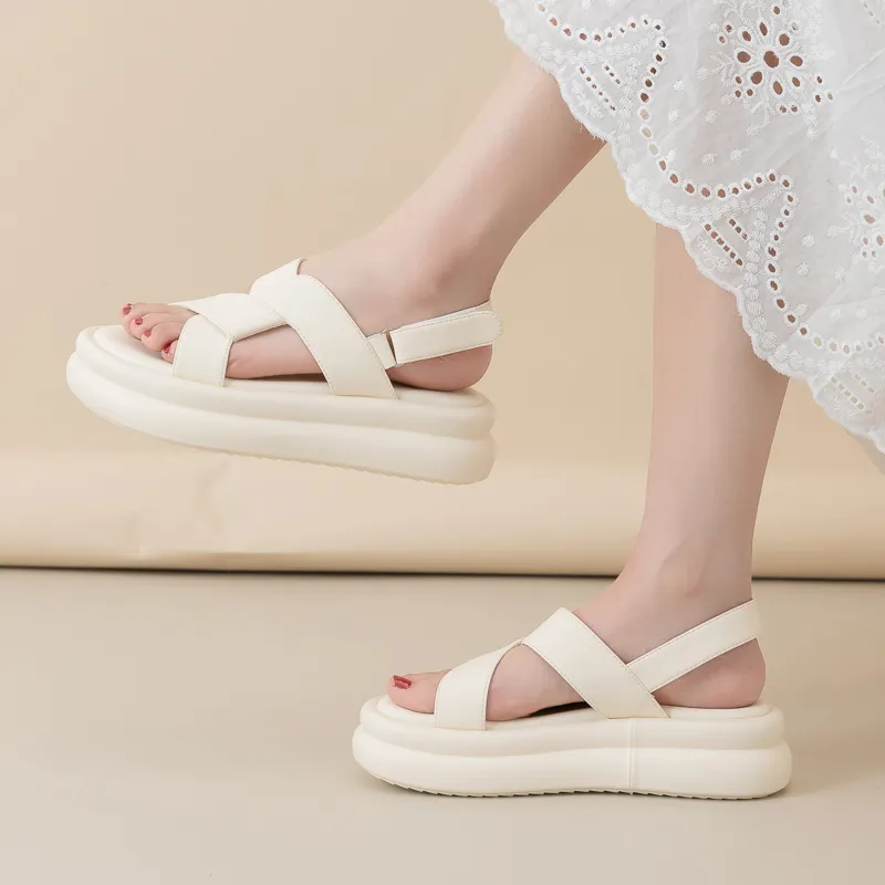Warrior Casual Chef Shoes Beach Sandals Women's Beige-2