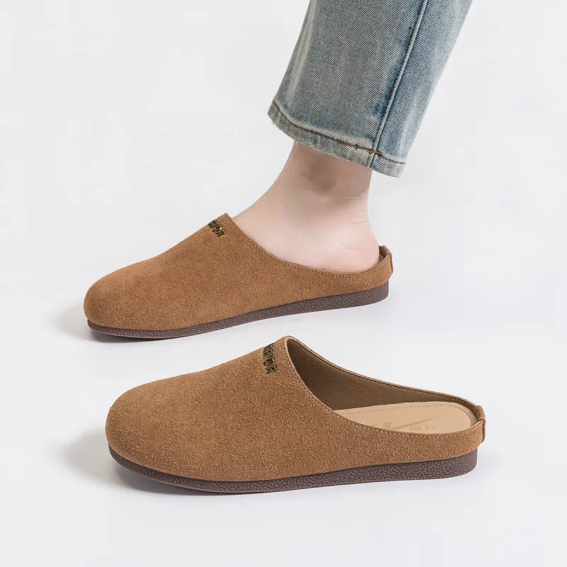 Warrior Stitching Slip Resistant Abrasion Resistant Closed Toe Slippers Women's Brown-2