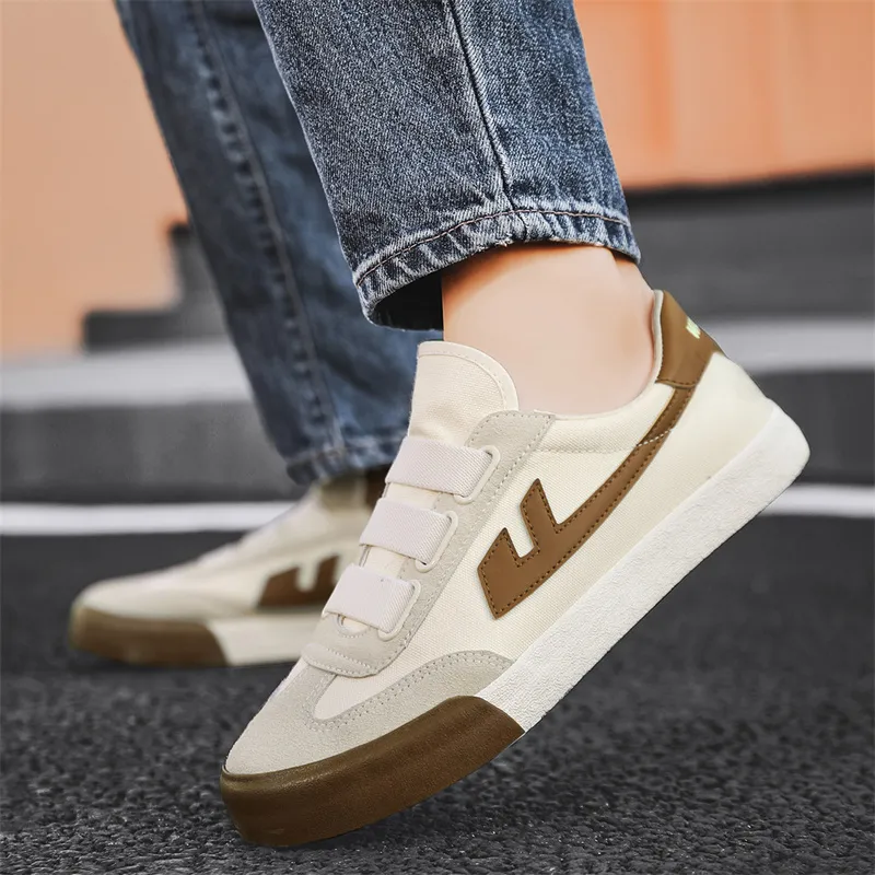Warrior Breathable And Lightweight Low Top Canvas Shoes Unisex Beige Brown-5