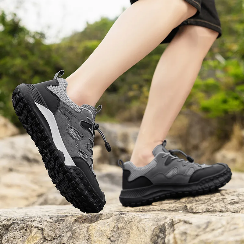 WARRIOR Hiking / Trekking Shoes Men Low Top Black-7