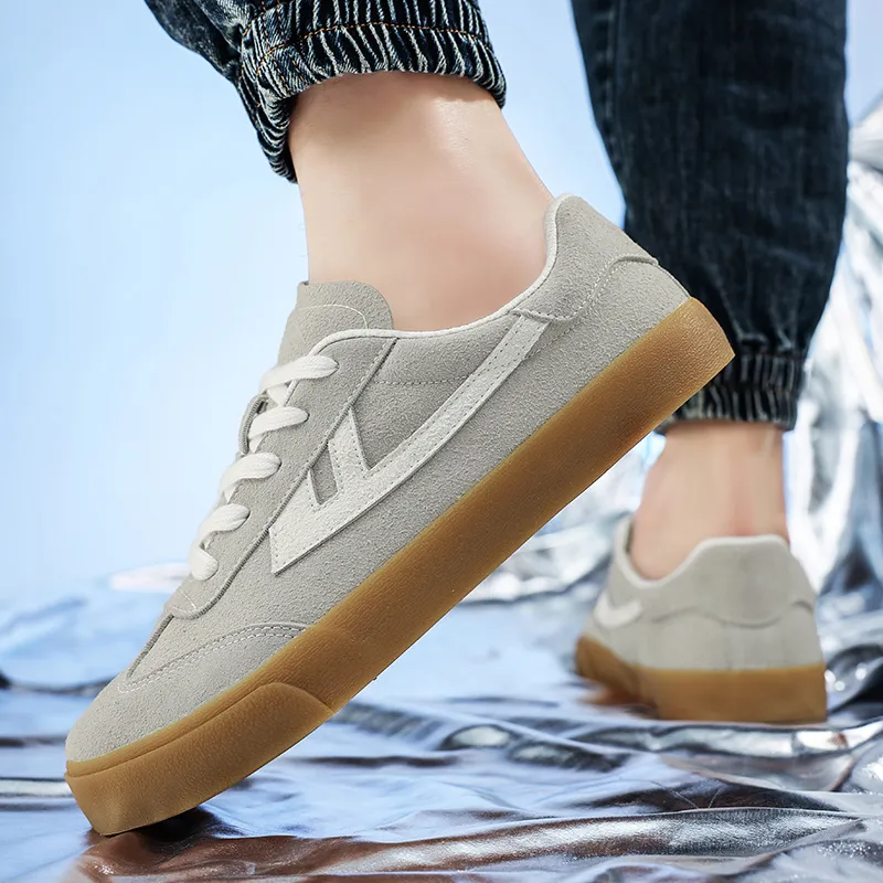 Warrior German Army Trainers Abrasion Resistant, Lightweight, And Breathable Low Top Skateboard Shoes Unisex Gray White-13