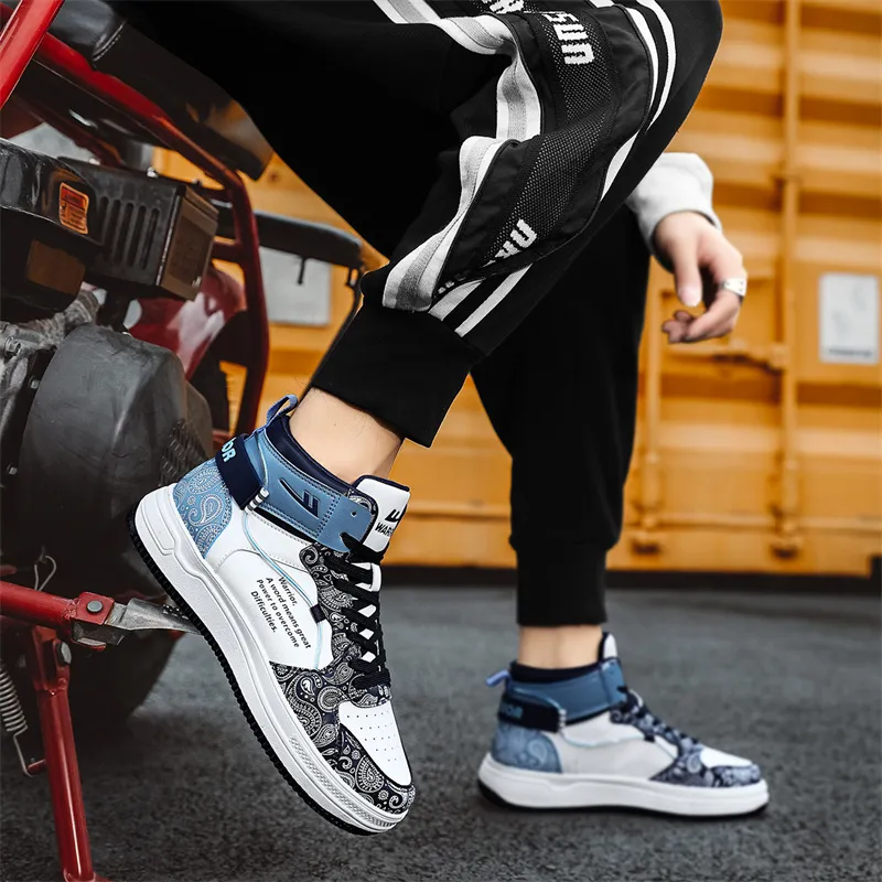 WARRIOR Skateboard Shoes Unisex High Top Gray/Blue-20