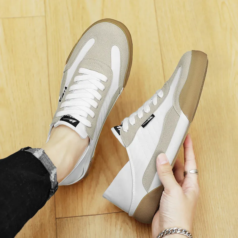 Warrior German Army Trainers Anti Slip Wear Resistant Breathable Lightweight Low Top Canvas Shoes Unisex White Gray-8