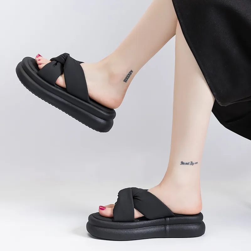 Warrior Slip Resistant Abrasion Resistant Quick Dry Slide Slippers Women's Black-3