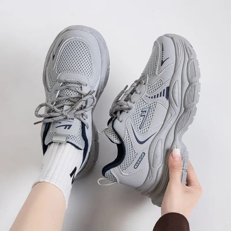 Warrior Shock Absorbers Slip Resistant, Abrasion Resistant, Breathable Low Top Chunky Sneakers Women's-2