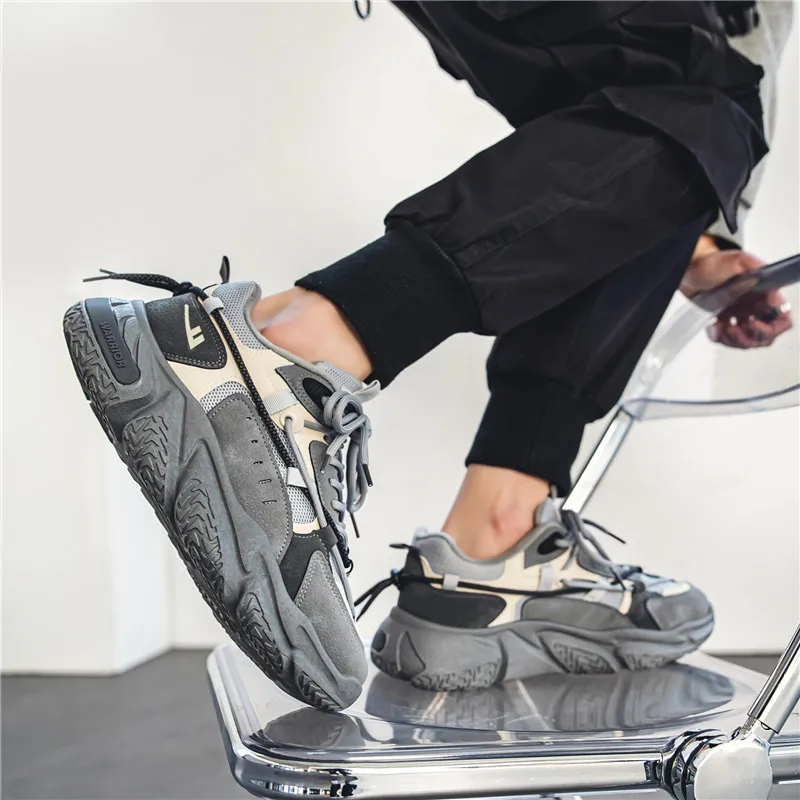 Warrior Warrior Anti-Slip Wear-Resistant Breathable Lightweight Height Increasing Warm Low-Top Chunky Sneakers Unisex-11