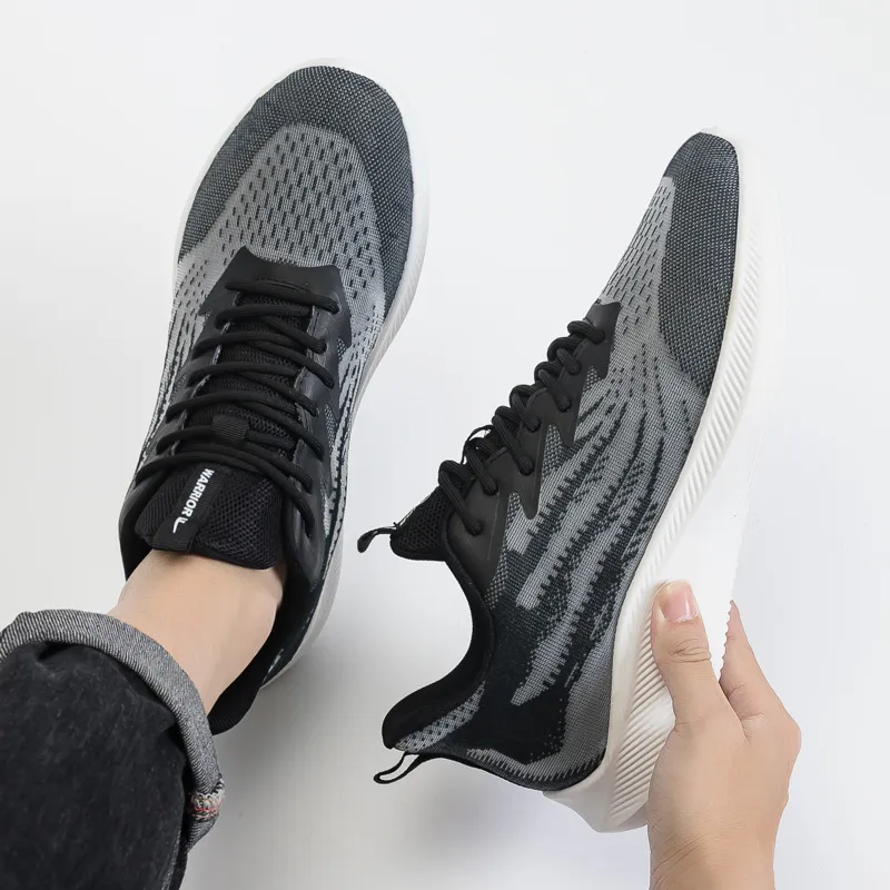 Warrior Warm Wear Resistant Breathable Slip Resistant Low Top Long Distance Running Shoes Men's-2