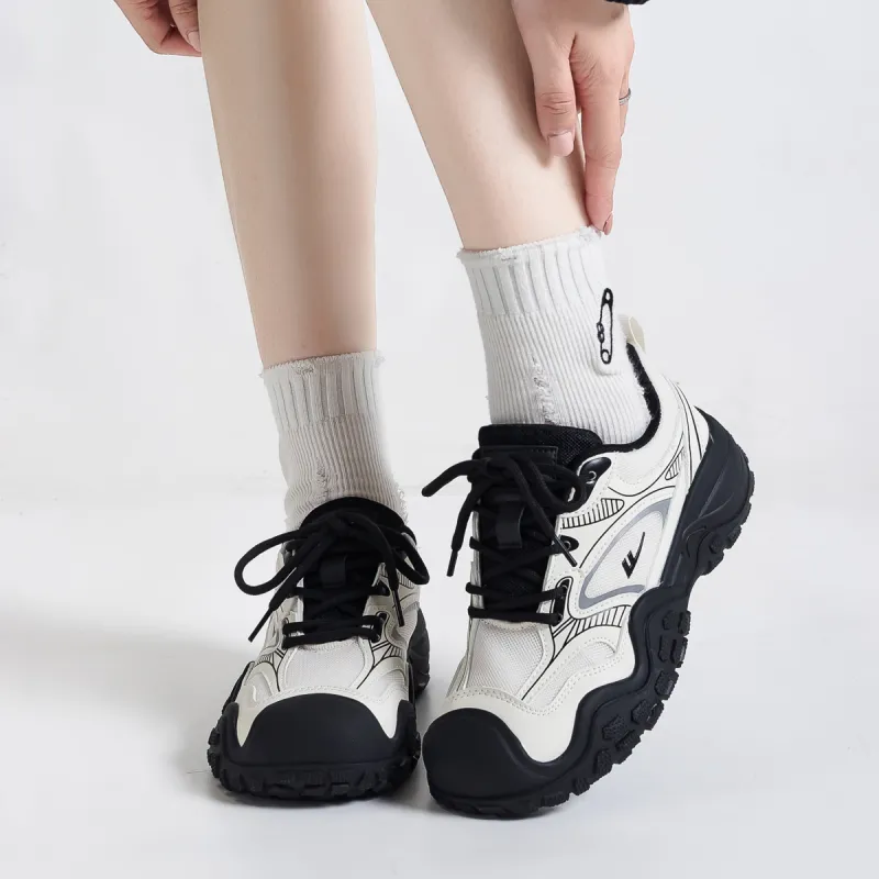 Warrior Wear Resistant Wide Coverage Lightweight Low Top Casual Shoes Women's Beige Black-5