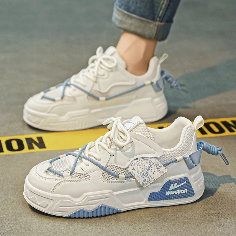 WARRIOR Skateboard Shoes Unisex Low Top Blue-8