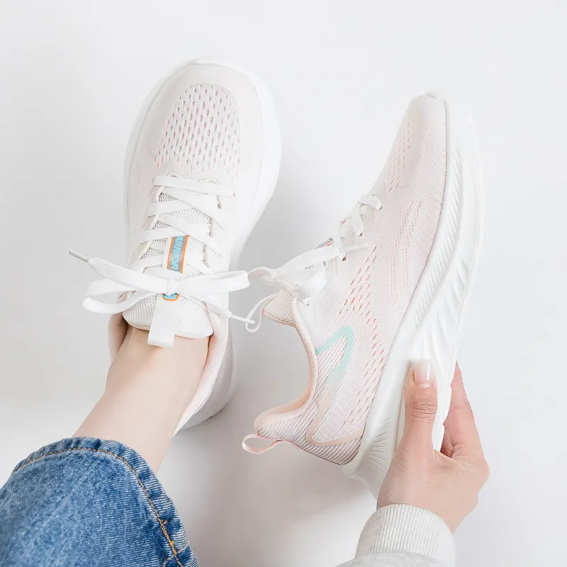 Warrior Cushioning Anti-Slip Wear-Resistant Breathable Support Height Increasing Low-Top Casual Shoes Women's-2