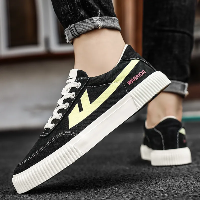 Warrior Anti Slip And Wear Resistant Lightweight Low Top Canvas Shoes Unisex Black-13