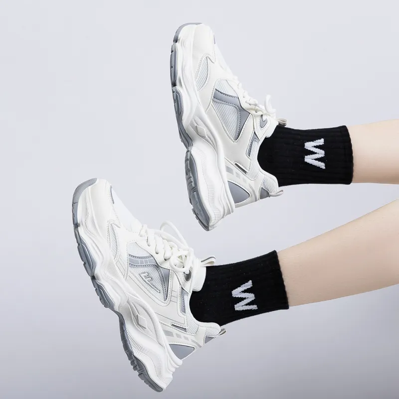 Warrior Cushioning Slip Resistant Breathable Support Height Increasing Low Top Chunky Sneakers Women's-4