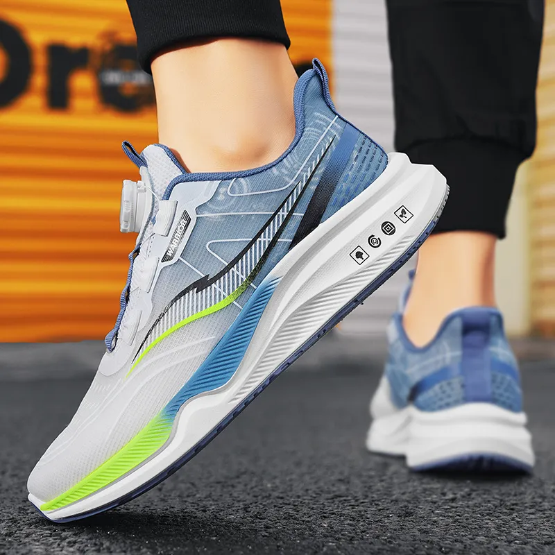 Warrior Cushioning Abrasion Resistant Lightweight Breathable Slip Resistant Low Top Running Shoes Men's Dusty Blue-6