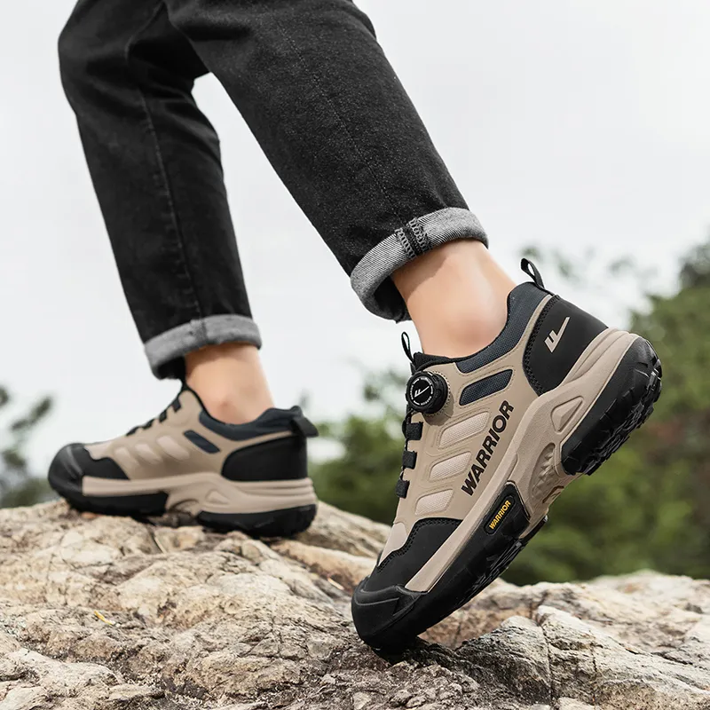 WARRIOR Chunky Sneakers Men Low Top Gray-6