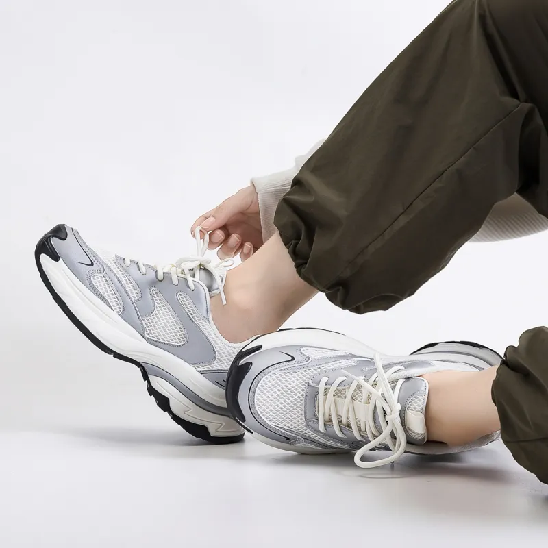 Warrior Cushioning Anti-Slip Wear-Resistant Breathable Lightweight Height Increasing Low-Top Chunky Sneakers Women's-3