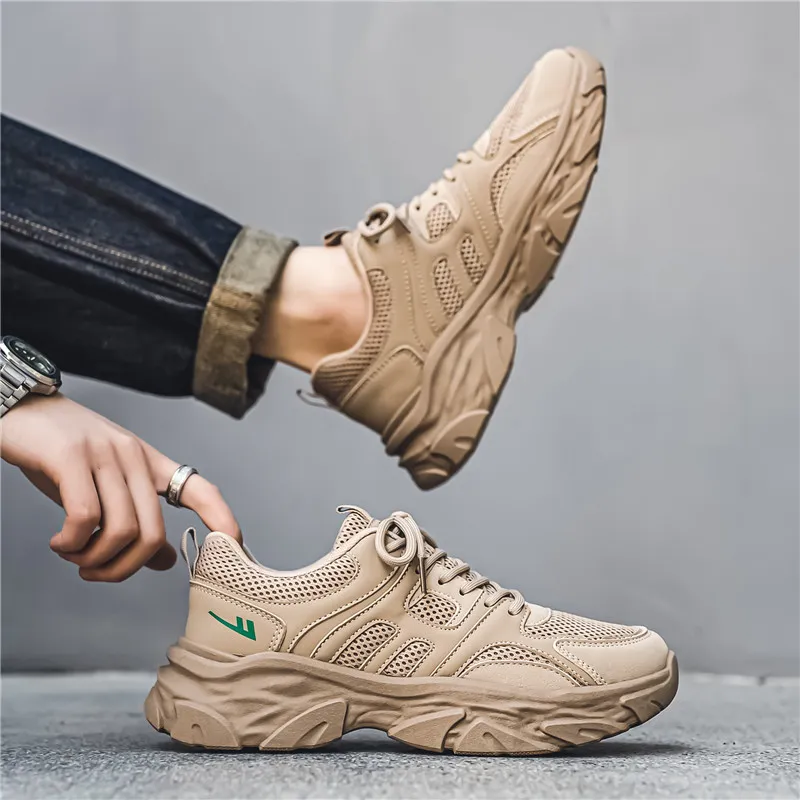 WARRIOR Chunky Sneakers Men Low Top Green-9