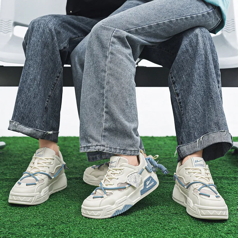 WARRIOR Skateboard Shoes Unisex Low Top Blue-19