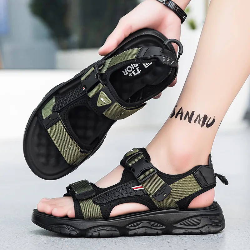 Warrior Casual Chef Shoes Beach Sandals Men's Green Black-7