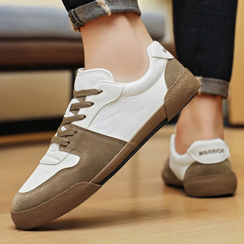 Warrior Wear resistant, Lightweight, Breathable, And Non slip. Low Top Canvas Shoes Unisex White Khaki-10