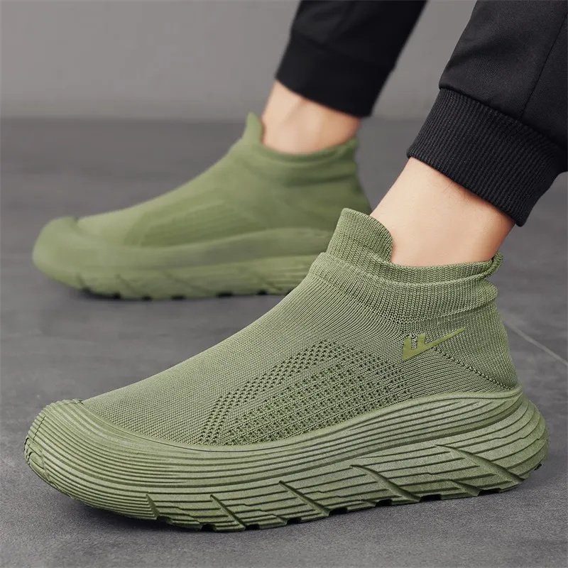 Warrior Cushioning Coverage Wear Resistant Lightweight Breathable Slip Resistant Low Top Casual Shoes Men's Army Green-6