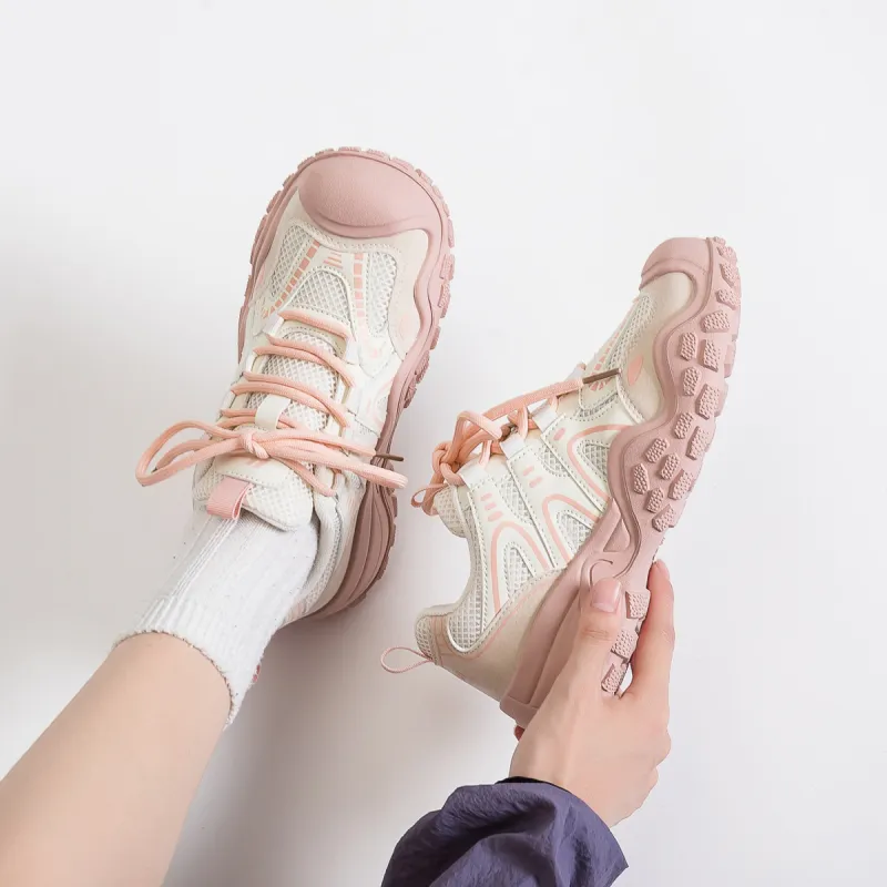 Warrior Ugly Cute Shoes Slip Resistant, Abrasion Resistant, Breathable, Lightweight Low Top Chunky Sneakers Women's-1