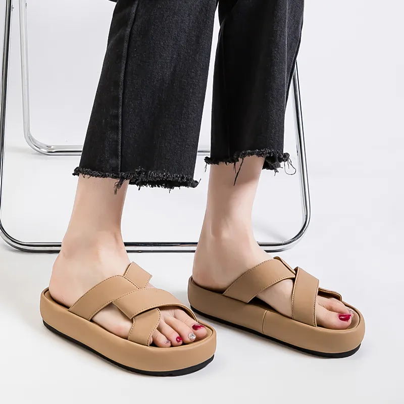 Warrior Slip Resistant Abrasion Resistant Slide Slippers Women's Khaki-2