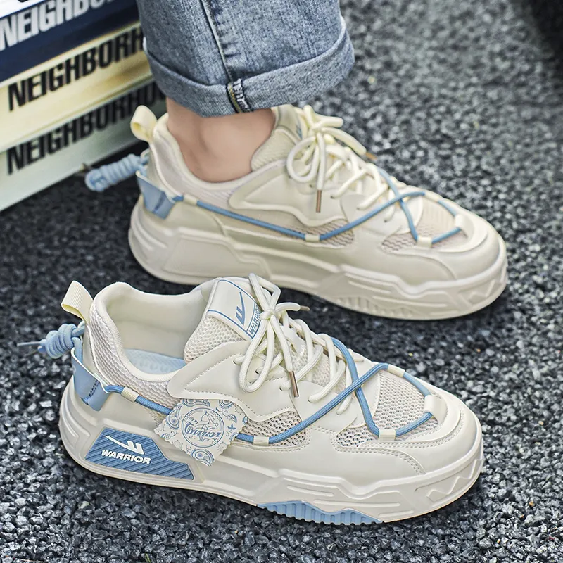 WARRIOR Skateboard Shoes Unisex Low Top Blue-11