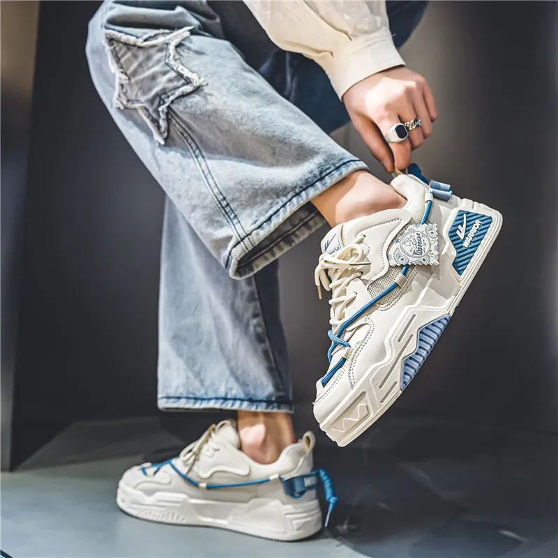 WARRIOR Skateboard Shoes Unisex Low Top Blue-13